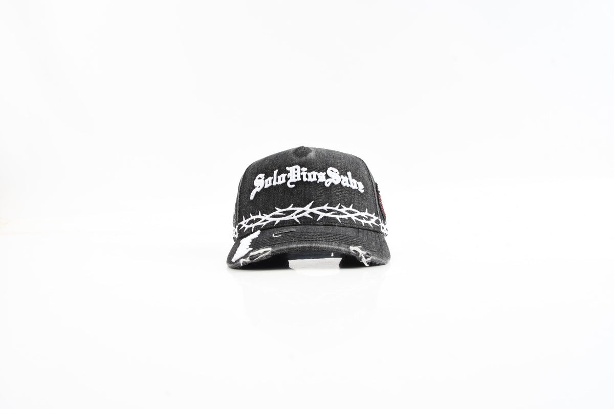 Solo Dios Sabe Crown of Thorns Hat (Grey Washed)